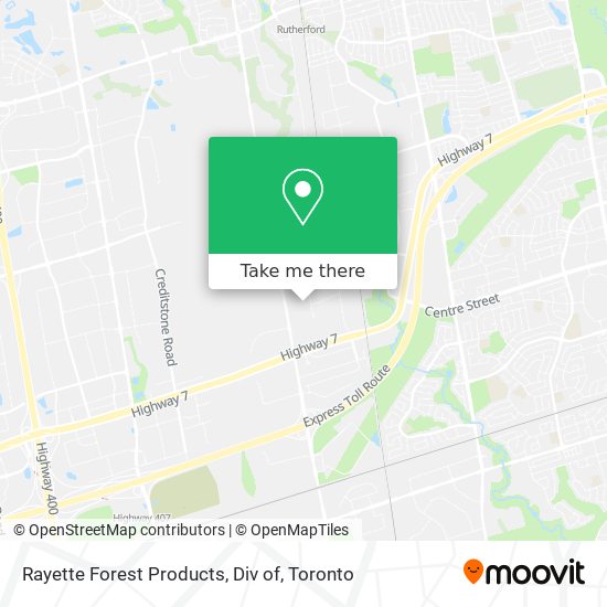 Rayette Forest Products, Div of map