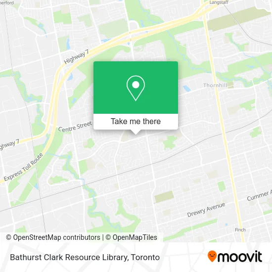 Bathurst Clark Resource Library map
