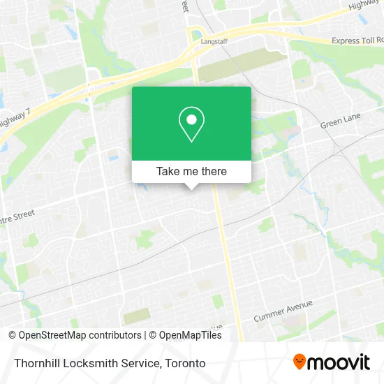 Thornhill Locksmith Service map