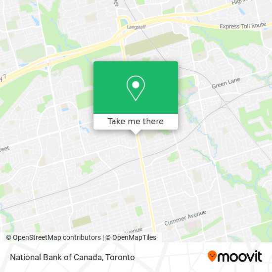 National Bank of Canada map