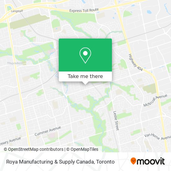 Roya Manufacturing & Supply Canada map