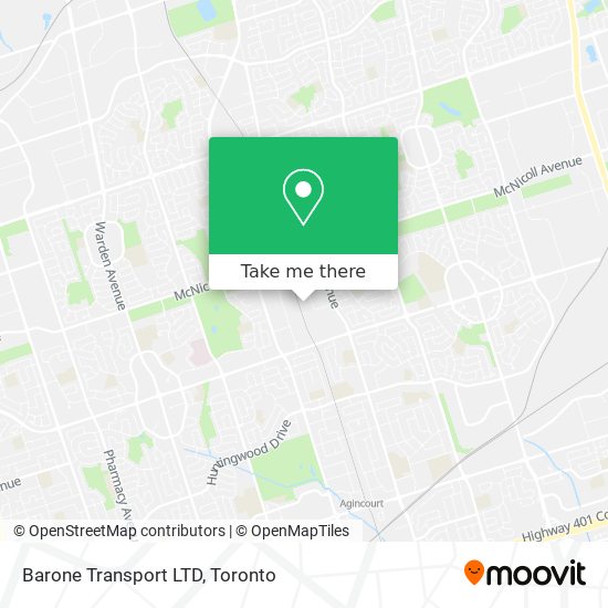 Barone Transport LTD map