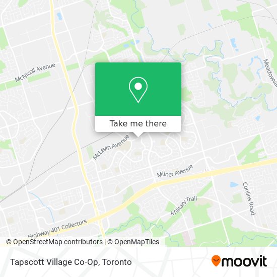 Tapscott Village Co-Op map