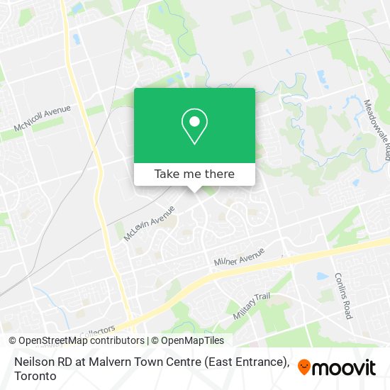 Neilson RD at Malvern Town Centre (East Entrance) map