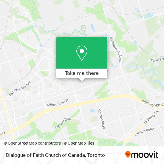 Dialogue of Faith Church of Canada map