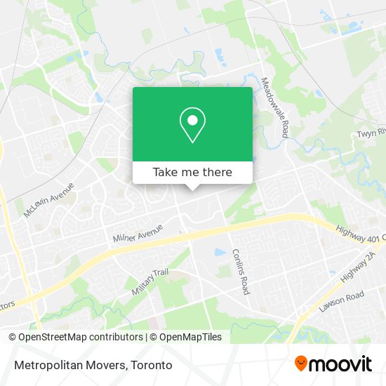 Metropolitan Movers map