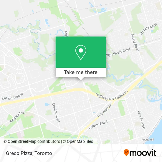 Greco Pizza map