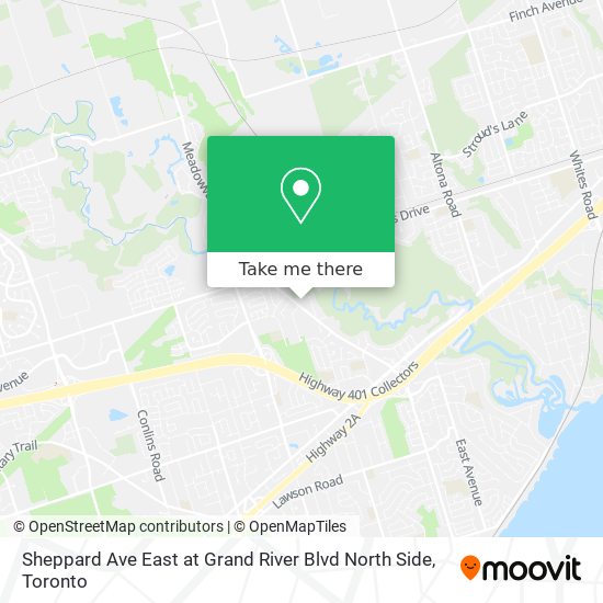 Sheppard Ave East at Grand River Blvd North Side map