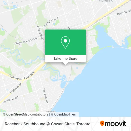 Rosebank Southbound @ Cowan Circle map