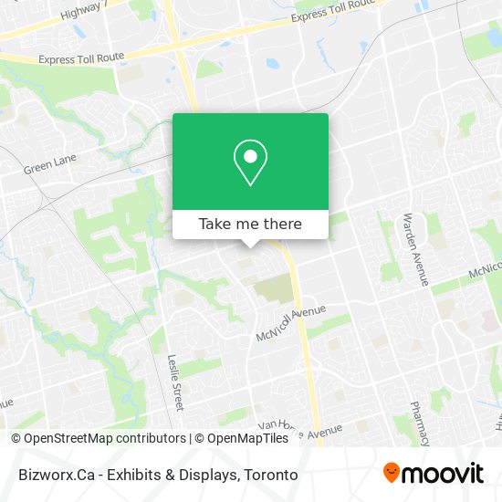 Bizworx.Ca - Exhibits & Displays map