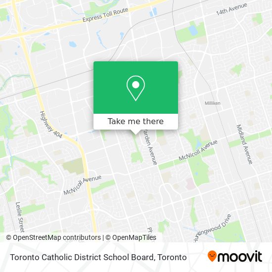 Toronto Catholic District School Board map
