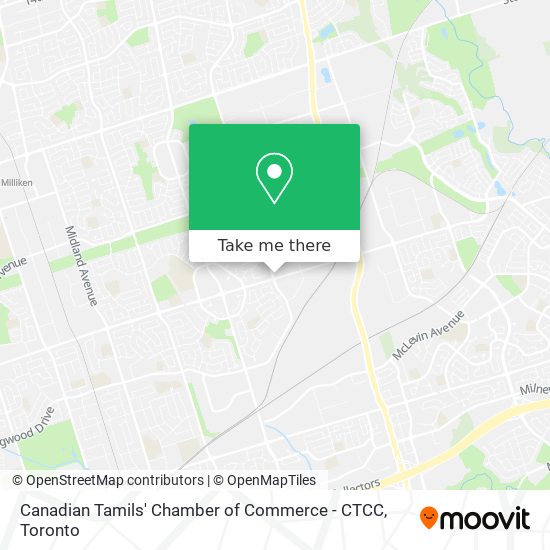 Canadian Tamils' Chamber of Commerce - CTCC map