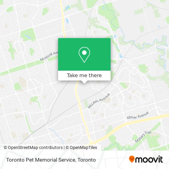 Toronto Pet Memorial Service map