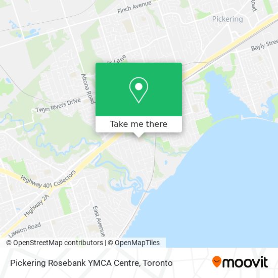 Pickering Rosebank YMCA Centre map