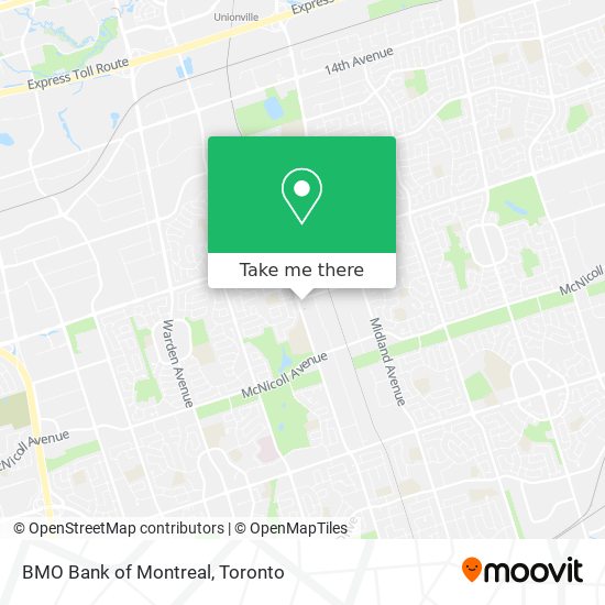 BMO Bank of Montreal map