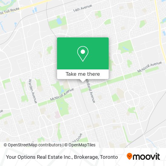 Your Options Real Estate Inc., Brokerage map