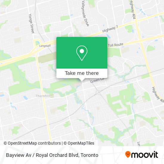 Bayview Av / Royal Orchard Blvd map