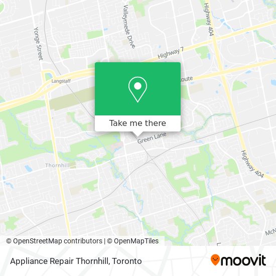 Appliance Repair Thornhill map