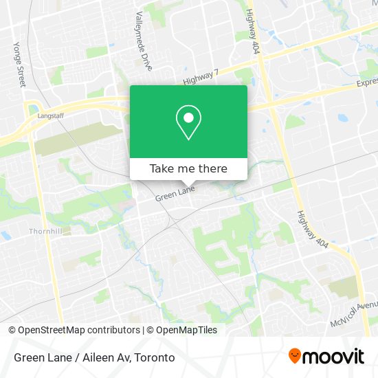 Green Lane / Aileen Av map