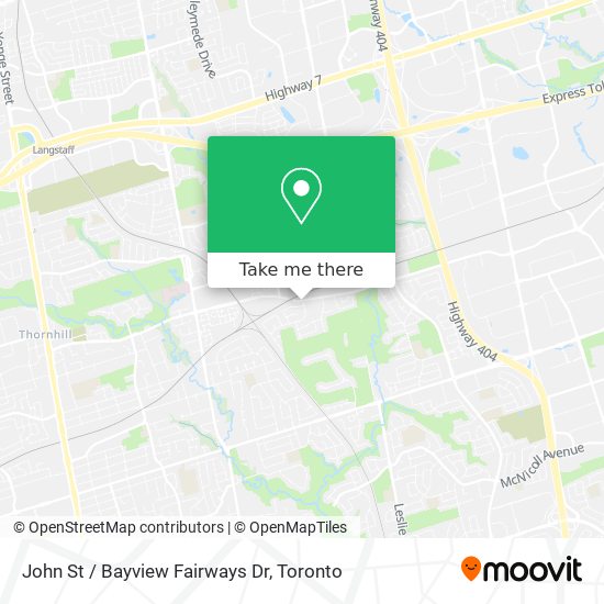 John St / Bayview Fairways Dr map