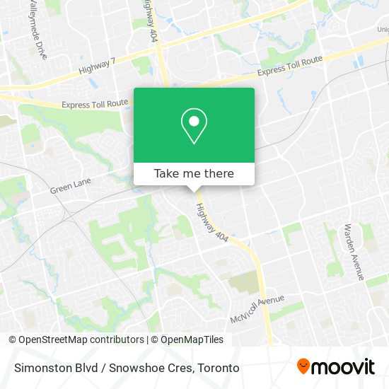 Simonston Blvd / Snowshoe Cres map
