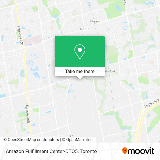 Amazon Fulfillment Center-DTO5 map