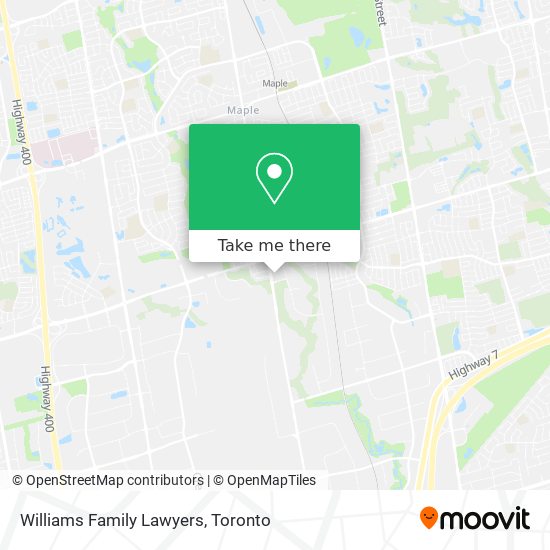 Williams Family Lawyers map