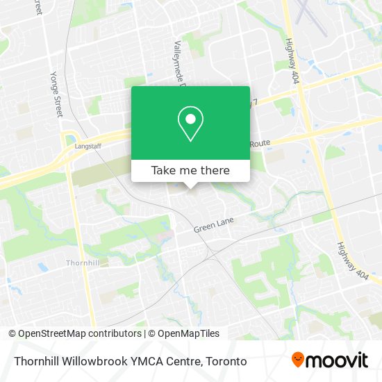 Thornhill Willowbrook YMCA Centre map