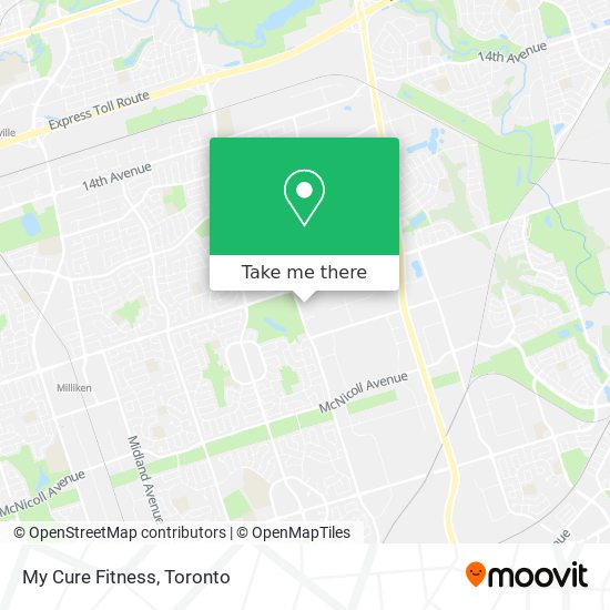 My Cure Fitness map