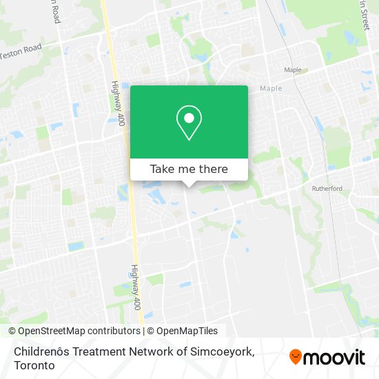 Childrenôs Treatment Network of Simcoeyork map