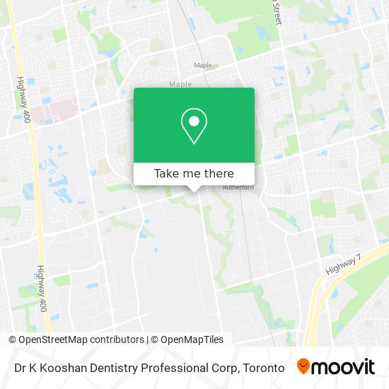 Dr K Kooshan Dentistry Professional Corp map