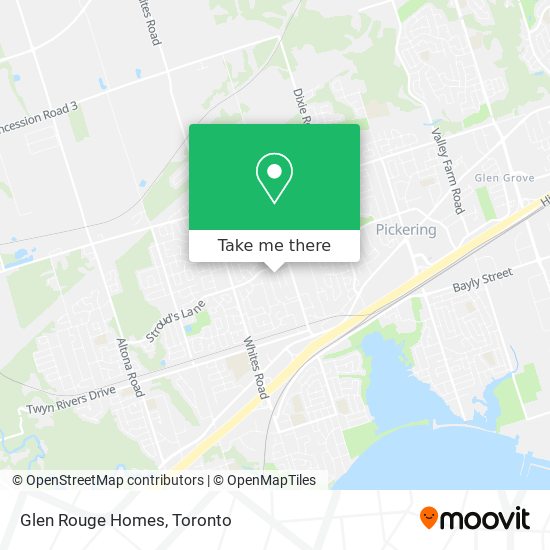 Glen Rouge Homes map