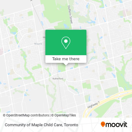 Community of Maple Child Care map