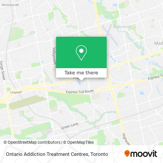 Ontario Addiction Treatment Centres map