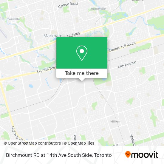 Birchmount RD at 14th Ave South Side map