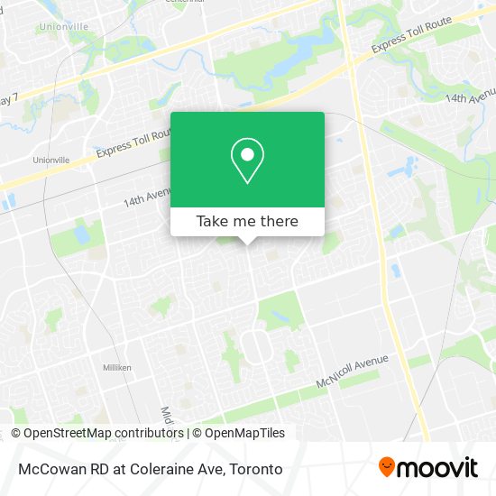 McCowan RD at Coleraine Ave plan