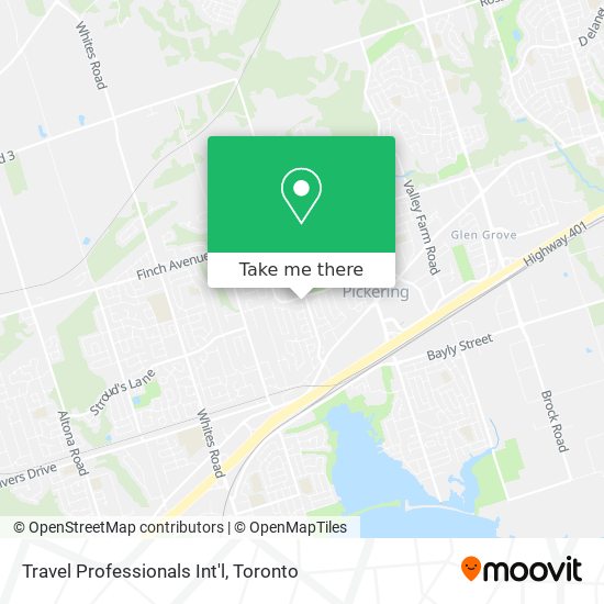 Travel Professionals Int'l map