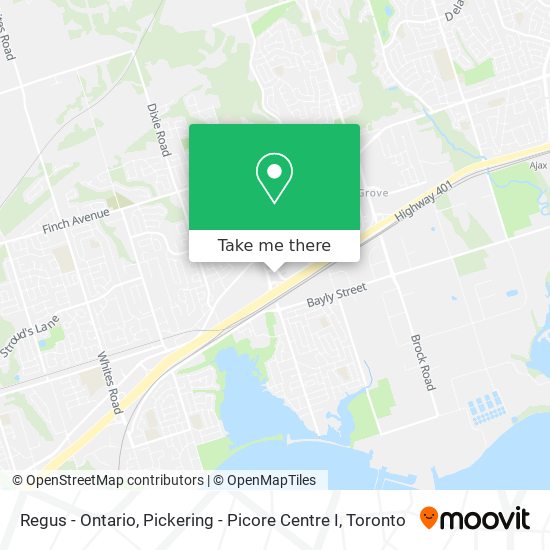 Regus - Ontario, Pickering - Picore Centre I map