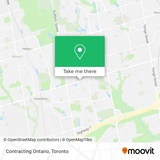Contracting Ontario map
