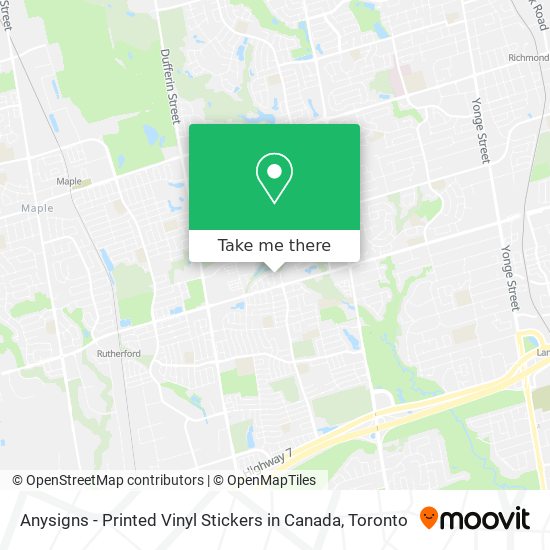 Anysigns - Printed Vinyl Stickers in Canada map