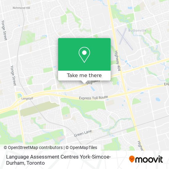 Language Assessment Centres York-Simcoe-Durham plan