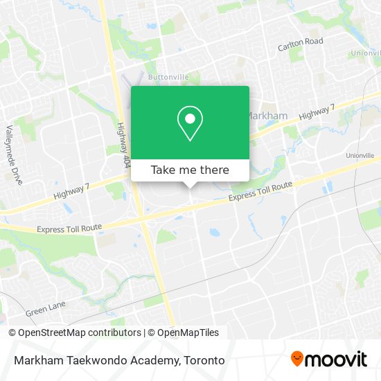 Markham Taekwondo Academy map