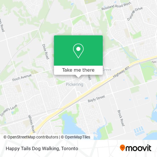 Happy Tails Dog Walking map