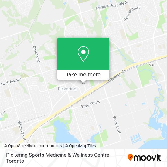 Pickering Sports Medicine & Wellness Centre map