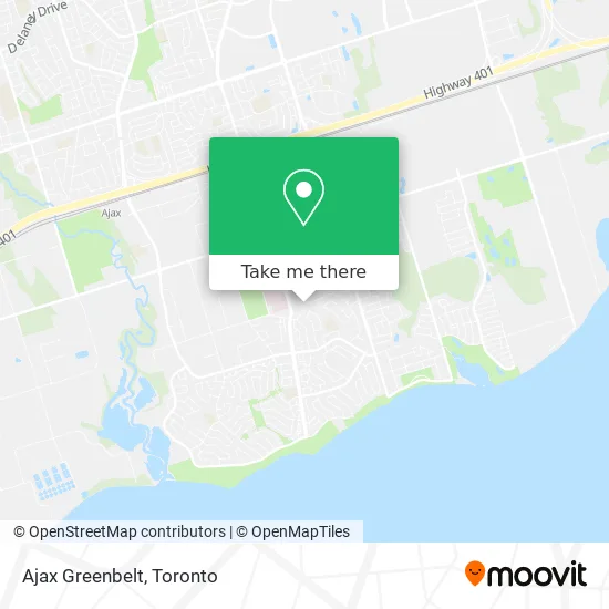 Ajax Greenbelt map