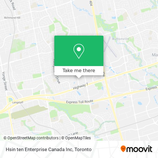 Hsin ten Enterprise Canada Inc map