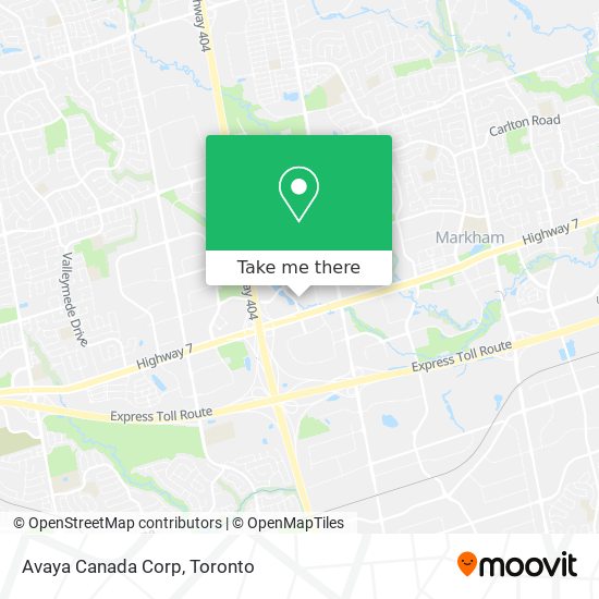 Avaya Canada Corp map