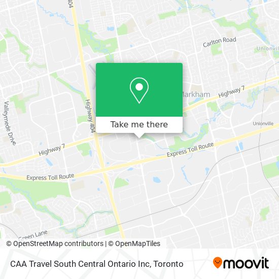 CAA Travel South Central Ontario Inc map