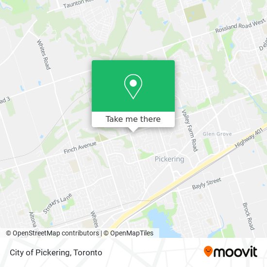 City of Pickering map