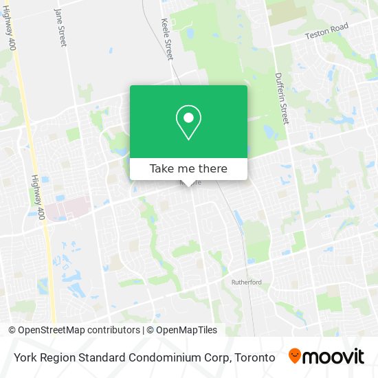 York Region Standard Condominium Corp map